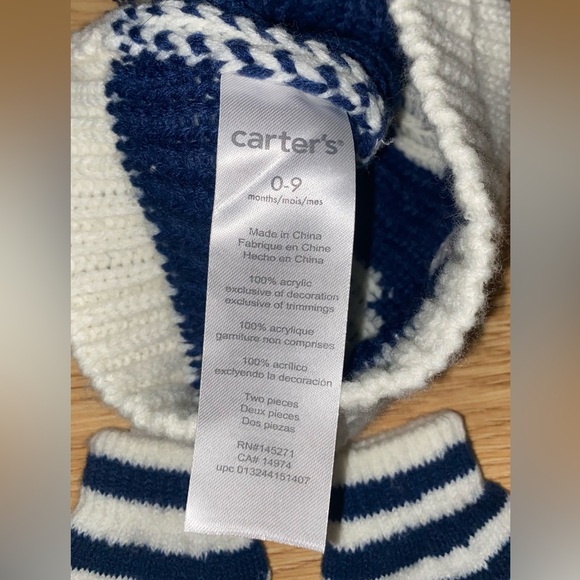 Fall/spring COLIMAÇON 3-6 months baby pouch with matching mittens/beanie - Picture 12 of 12